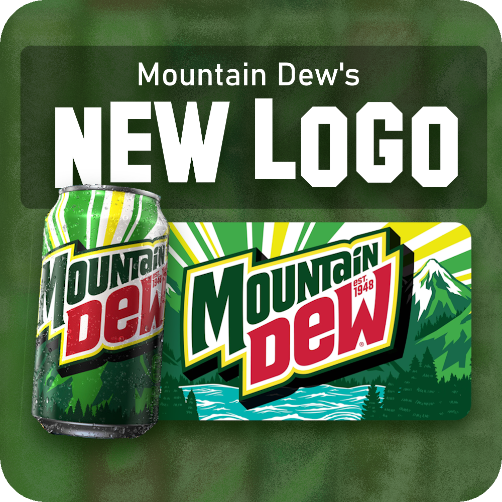 title slide for post about mountain dew changing their logo